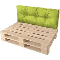 Pillows24 - Palettenkissen wasser- und UV-beständig - Rückenkissen | Polster für Europaletten 120x80 - Palettenmöbel - Outdoor/Indoor, Lemon