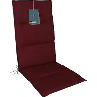 DiscountDeal24 LILENO HOME Gartenstuhl Auflagen als [1er Set - Hochlehner] in Brombeere + Keder Grau - bequeme Liegen als Sitzauflagen für Gartenmöbel - Stuhlkissen für Gartenstühle und Klappstühle