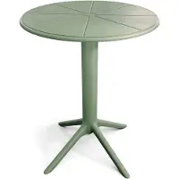 Di volio Gartentisch DEGO - runder Outdoor Tisch für Balkon & Terrasse, Ø60 cm, wetterfest - grün