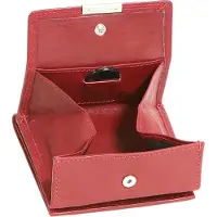 LEAS Wiener-Schachtel mit großer Kleingeldschütte und RFID Schutzfolie, Echt-Leder, Cherry/rot Special Edition