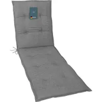 DiscountDeal24 LILENO HOME Sonnenliege Auflage als [1er Set - Rollliege] in Hellgrau - Gartenliegen Auflage perfekt für Strandliege - Polster Auflage für Gartenliege (190x60x6cm)