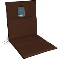 DiscountDeal24 LILENO HOME Gartenstuhl Auflagen als [1er Set - Niedriglehner] in Braun + Keder Grau - bequeme Liegen als Sitzauflagen für Gartenmöbel - Stuhlkissen für Gartenstühle und Klappstühle