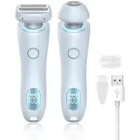 Exlene Elektrorasierer für Frauen Schmerzfreier Damenrasierer Gesichtshaarentferner Nass- und Trocken-Trimmer für Gesicht, Achselhöhlen, Beine und Körper