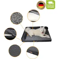 Raikou Hundebett Hundesofa Tierbett Anti Rutsch Grau Melange Gr. 120*90*10cm
