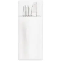 SWS 1250 Servietten Bestecktaschen CutleryStar PAP 38x32 cm weiß 2-lagig