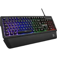 The G-Lab KEYZ Palladium Kabelgebundene Gaming-Tastatur – RGB – Handballenauflage – AZERTY – Schwarz