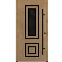 Haustuerenland.de Aluminium Haustür "YVONNE" 82 mm RC2 BLACKLINE Turner Oak holzähnlich beidseitig innen öffnend DIN rechts