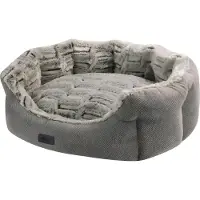 Nobby Hundebett Cacho oval hellbraun, Maße: 86 x 70 x 24 cm