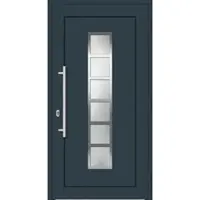 Haustuerenland.de Aluminium-Kunststoff Haustür nach Maß "MILENA" 71 mm Anthrazit RAL 7016 beidseitig außen öffnend DIN rechts