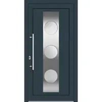 Haustuerenland.de Aluminium-Kunststoff Haustür nach Maß "LAIANA" 71 mm Anthrazit RAL 7016 beidseitig innen öffnend DIN links