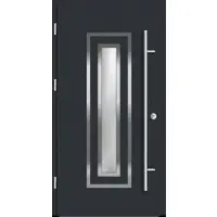 Haustuerenland.de Aluminium Haustür "FRAUKE" 82 mm RC2 Anthrazit RAL 7016 beidseitig außen öffnend DIN links