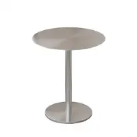 360Home Gastronomiemöbel Edelstahl Bar Cafe Gewerblicher Bistrotisch Runder Tisch 80x75cm【BXG-BY80】