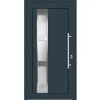Haustuerenland.de Aluminium-Kunststoff Haustür nach Maß "LAURETTE" 71 mm Anthrazit RAL 7016 außen öffnend DIN links