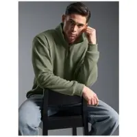 Trigema Sweatshirt "Troyer in Waffeloptik", Damen, Gr. XXL, salbei, Piqué, 100% Baumwolle, Basic, Sweatshirts Sweatshirt