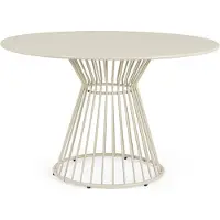 Natur24 Tisch Austin 120 x 75 x 120 cm Stahl Beige