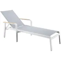 Suns Tutti Lounger Aluminium Teak Armlehne
