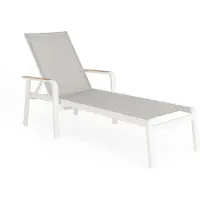 Suns Tutti Lounger Aluminium Teak Armlehne