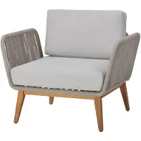 Diamond Garden Milos Lounge-Sessel Teak/Rope inkl. Kissen