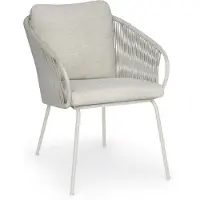 Suns Dolce Dining Chair Stahl/Rope Camel Sand inkl. Sitz-und Rückenkissen