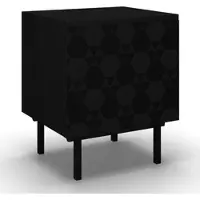 Bessagi Home Nachttisch Roma Schwarz MDF