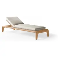 Suns Basta Lounger Aluminium/Teak Wasserabweisendes Gewebe