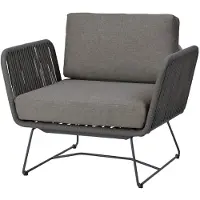 Diamond Garden Milos Lounge-Sessel Edelstahl/Rope inkl. Kissen