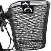 Trizand Fahrradkorb Vorne für Lenker Lenkerkorb Klickfix-Korb für Lenkerdurchmesser 20' 24' 26' 27' 28' aus Metall 23557