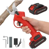 OEM Elektrische Gartenschere – 1100g Leichtgewicht – Profi Akku-Baumschere mit 2x 1500mAh Lithium-Ionen Akku | WHIZZPRUNER