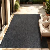 Paco Home In- & Outdoor Teppich Flachgewebe einfarbig modern wetterfest für Terrasse Küche 120x160 cm