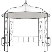 vidaXL “2026 Moderne“Pavillon 300x290 cm Weiß Rund - Pavillons & Partyzelte - Designermöbel 8840395