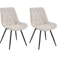 ByLiving 2er-Set: Stuhl ARAGON in taupe - B 47,5, H 84,5, T 62,5 cm | Gr.: onesize