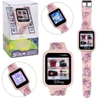 Sarcia.eu DISNEY Angel und Stitch Rosa Multifunktionsuhr für Kinder, Smartwatch, interaktive Uhr
