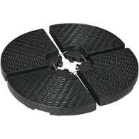Outsunny 4-tlg. Sonnenschirmgewicht Schirmgewicht für Ampelschirm, HDPE, Schwarz