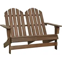 vidaXL Möbel Adirondack-Gartenbank 2-Sitzer Massivholz Tanne Braun - Gartensessel 315901