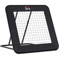 SUGIFT Fußball Rebounder klappbar, Rückprallwand PE-Netz Metallrahmen, Schwarz
