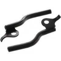 FEZ Fahrzeugteile Set: Blinkleuchtenträger vorn links + rechts, schwarz, mit Innengewinde M8 - für Simson SR50, SR80