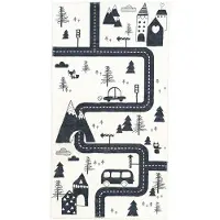 Little Olly Spielteppich Auto | Dex Trail Schwarz | 120x170cm | Schwarz | Baumwolle | Rechteckig