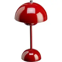 Luxus Europe - Tischlampe Touch Josephine Rot - Kabellose LED-Tischlampe für den Innenbereich – USB-C wiederaufladbar
