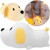 Sarcia.eu Mary's Silikon-LED-Nachtlicht Hund, Lampe fürs Kinderzimmer, USB-aufladbar