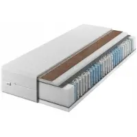 IZER Matratze 180x190 |24 cm|DIAMANT PLUS |Zweiseitig H3 und H4 | KOKOS | 7 Zonen | Taschenfederkern | Versteppter Bezug | Federkernmatratze