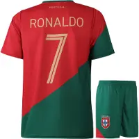 Kingdo Portugal Fußball Trikot Set Ronaldo Heim - Kinder und Erwachsene - 116