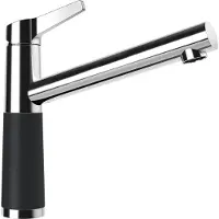 Schock Küchenarmatur "SC-510 FA ND", schwarz (magma), B:20,1cm H:22,8cm Ø:5,1cm, Messing, Armaturen, Küchenarmatur, Niederdruck, Festauslauf, Schwenkbereich 360
