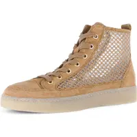 Gabor Plateausneaker, Schnürschuh, Freizeitschuh, High-Top-Sneaker mit modischer Stickerei