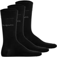 Bugatti Kurzsocken "Socken 3er Pack", Herren, Gr. 39-42, schwarz, Obermaterial: 78% Baumwolle CO. 20% Polyamid PA. 2% Elasthan EL., Socken Kurzsocken