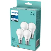 Philips Ledbulb A60 E27 10W 4000K 1055Lm 230 V - 4 -Pack - Cooles Weiß