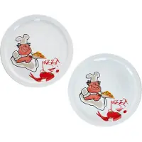 MamboCat 2er Set Alberto Pizzateller Ø30,5cm 2 Personen XL-Teller Platte groß Pizzabäcker