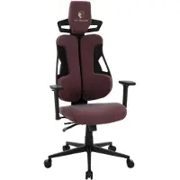 ML-Design Gaming Stuhl Rot aus Stoff, Ergonomischer Bürostuhl mit 3D Armlehne, Kopfstütze Lordosenstütze, individuell einstellbar