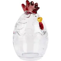 Clayre & Eef Glastopf Huhn Ø 8x14 cm Transparant Glas