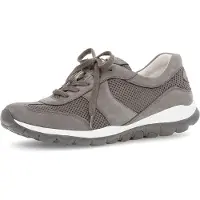 Gabor 06.966 Damenschuhe - bequeme Schnür- Halbschuhe grau Freizeit