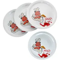 MamboCat 4er Set Alberto Pizzateller Ø30,5cm 4 Personen XL-Teller Platte groß Pizzabäcker